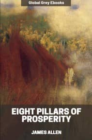 cover page for the Global Grey edition of Eight Pillars of Prosperity by James Allen